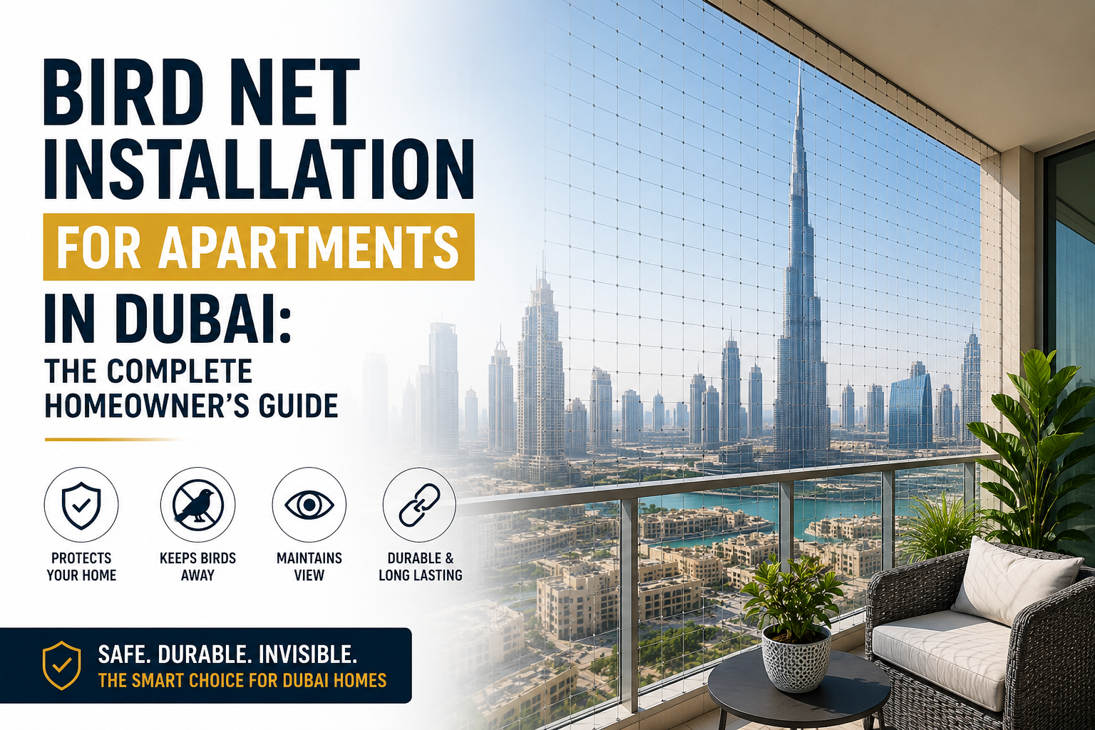 Bird Net Installation for Apartments in Dubai