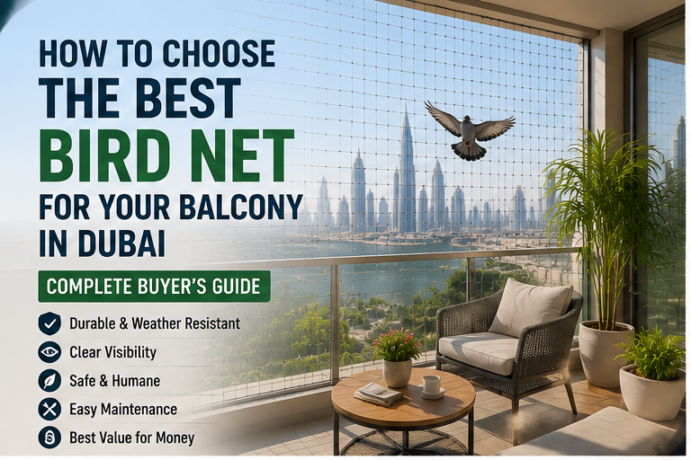 How to Choose the Best Bird Net for Your Balcony in Dubai