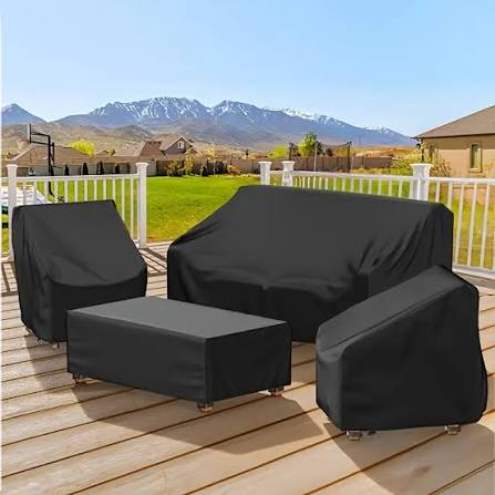 Premium waterproof outdoor furniture covers protecting patio sofas in Dubai.