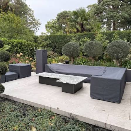 Premium waterproof outdoor furniture covers protecting patio sofas in Dubai.